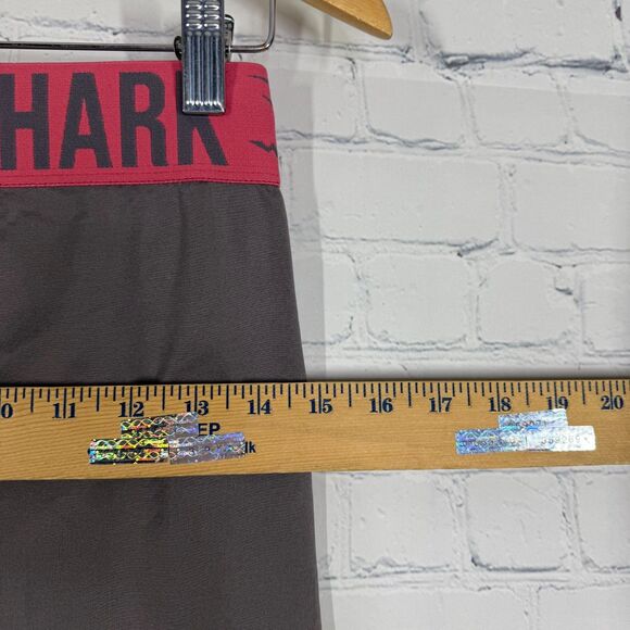 Gymshark Seamless Leggings Women Medium Brown Red Waistband Logo Activewear Gym - Picture 9 of 12